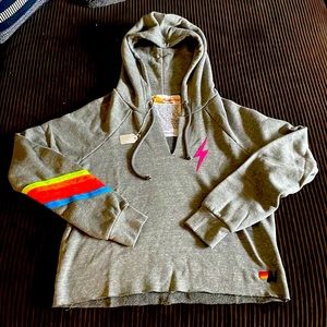 Brand New with Tag Aviator Nation Chevron Bolt Hoodie in Medium